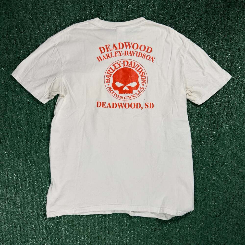 Mens Harley-Davidson Deadwood, SD Skull Pocket T-Shirt Large